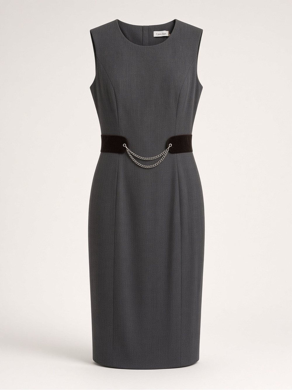 Calvin Klein Gray Sleeveless Sheath Dress, size 6, new w/o tags, orig.$150